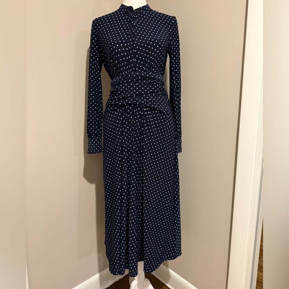 Ralph Lauren Small long sleeve maxi polka dot dress